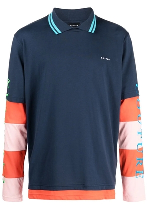 Botter layered-effect logo-embroidered T-shirt - Blue