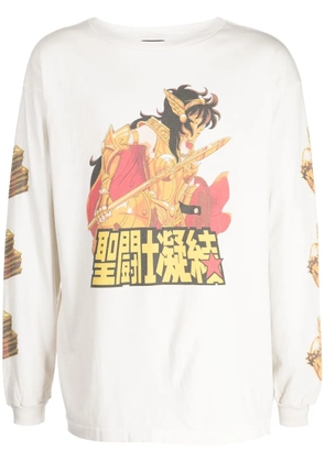 SAINT MXXXXXX x CLOT graphic-print cotton T-shirt - White