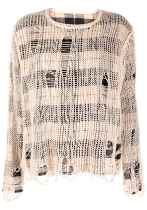 R13 layered cotton jumper - Neutrals