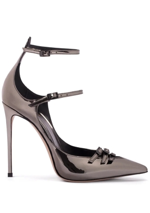 Le Silla Morgana 120mm metallic-effect pumps - Black