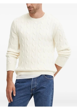 Theory cable-knit crew-neck sweater - White