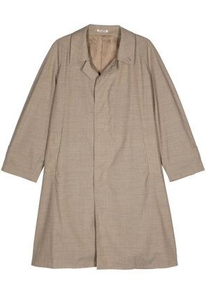 Auralee single-breasted wool coat - Neutrals