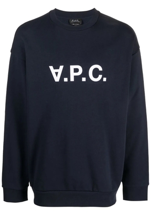 A.P.C. V.P.C. logo-print organic-cotton T-shirt - Blue