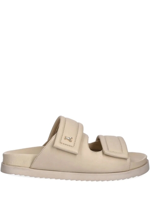 Patrizia Pepe double-strap slide sandals - Neutrals
