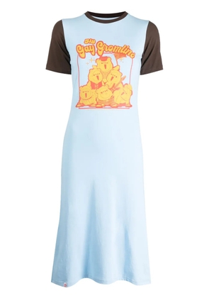 Charles Jeffrey Loverboy graphic-print cotton dress - Blue