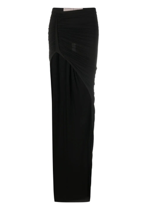 Rick Owens asymmetric maxi skirt - Black