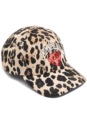 Bimba y Lola animal-print cotton cap - Neutrals