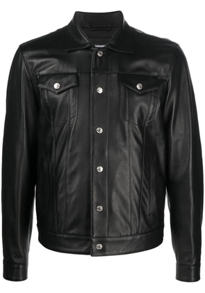 DSQUARED2 button-up leather shirt - Black