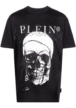 Philipp Plein skull print cotton T-shirt - Black
