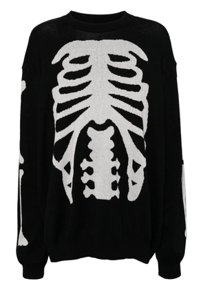 Takahiromiyashita The Soloist skeleton-print sweater - Black