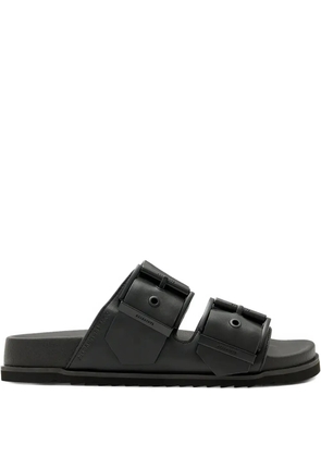 AllSaints Sian leather slides - Black