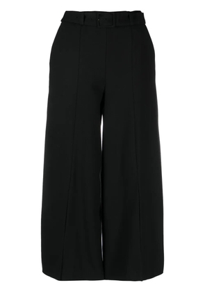 TWINSET logo-plaque high-waisted trousers - Black