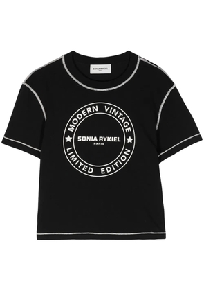 Sonia Rykiel logo-print cotton T-shirt - Black