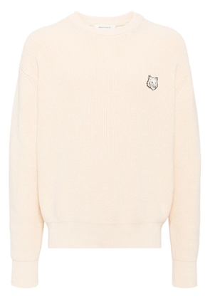 Maison Kitsuné signature fox embroidery knitted jumper - Neutrals