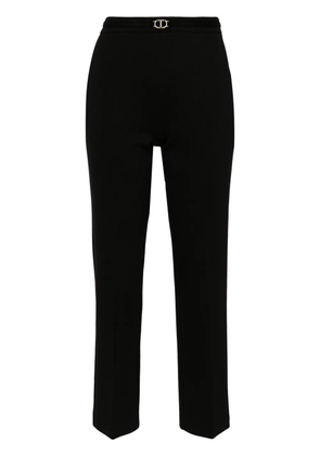 TWINSET Oval T creased trousers - Black