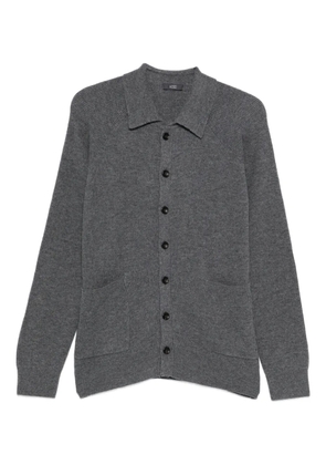 Hosio polo-collar cardigan - Grey