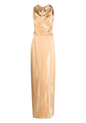 VOZ convertible silk maxi dress - Brown