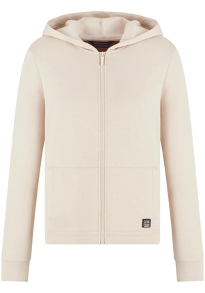 Armani Exchange logo-plaque hoodie - Neutrals