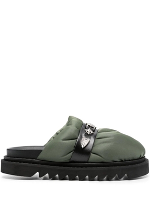 Toga Virilis stud-embellished slip-on mules - Green