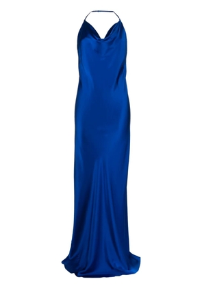 Michelle Mason bias-cut silk gown - Blue