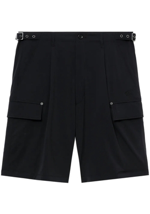 izzue logo-embroidered cargo shorts - Black