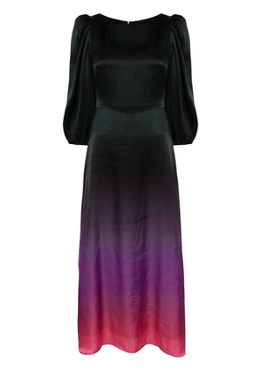 Olivia Rubin gradient-effect satin maxi dress - Black