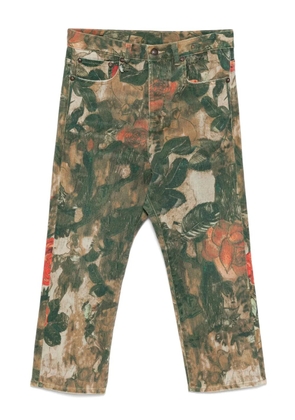 R13 floral-print jeans - Green