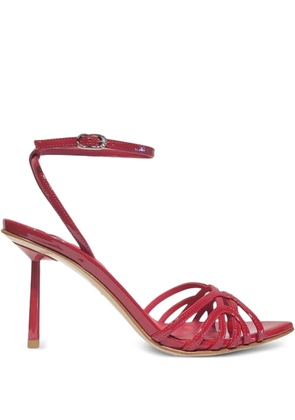 Le Silla 80mm Bella patent-leather ankle-strap sandals - Red