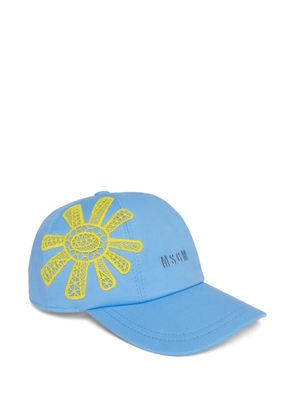 MSGM embroidered cap - Blue