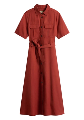 Woolrich short-sleeved midi dress - Orange