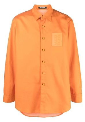 Raf Simons logo-patch long-sleeve shirt - Orange