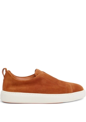 Santoni suede sneakers - Brown