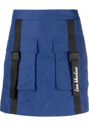 Love Moschino high-waisted cargo skirt - Blue