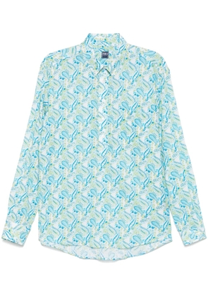 Fedeli paisley-print shirt - Blue