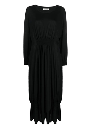 Henrik Vibskov smocked-panel detail midi dress - Black