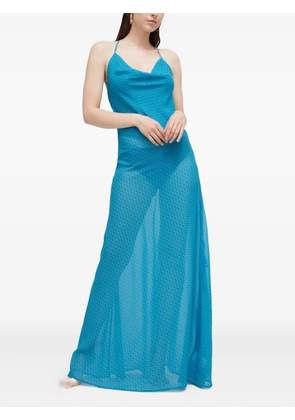 Trussardi criss-cross maxi dress - Blue