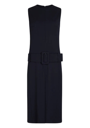 Patou belted twill midi dress - Black