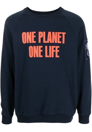 Ports V 'ONE PLANET ONE LIFE' logo-print sweatshirt - Blue