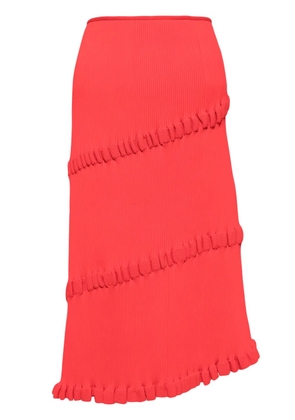 JNBY asymmetric midi skirt - Red