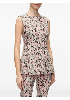 Veronica Beard Jessup floral-print sleeveless top - Red