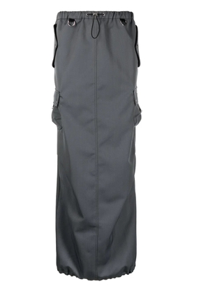 Coperni tailored maxi cargo skirt - Black