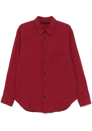 Forme D'expression dogtooth-pattern shirt - Red