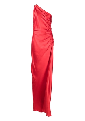 Michelle Mason Asym silk gown - Red
