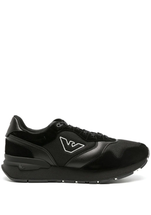 Emporio Armani mesh-panel low-top sneakers - Black