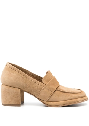 Moma Oliver Water suede pumps - Brown