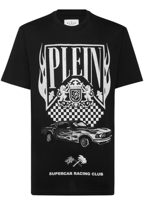Philipp Plein Strass Flame Racing T-shirt - Black