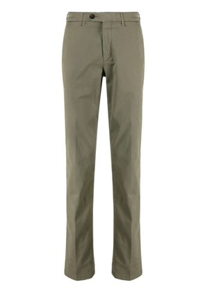 Canali mid-rise straight-leg chino trousers - Green