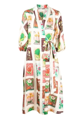 Oroton floral-print wrap dress - Multicolour
