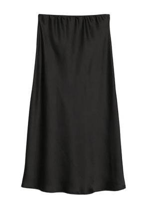 DIXIE bias-cut satin midi skirt - Black