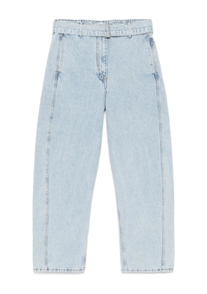Magda Butrym belted straight-leg jeans - Blue